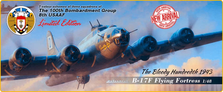 1/48 The Bloody Hundredth 1943 - USAAF Boeing B-17F Flying Fortress, 100th Bomb Group