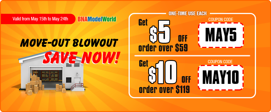 Save $5 & $10 off on valid orders