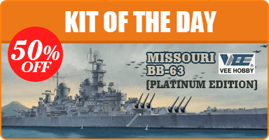 Kit of the Day: VEE HOBBY P57003 1/700 USS Missouri Battleship BB-63 1945 [Platinum Edition]