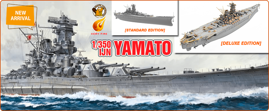 Very Fire 1/350 IJN Yamato Battleship (Standard / Deluxe Versions)