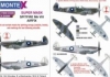 1/24 Spitfire VIII Paint Masks for Airfix kits (4 versions)