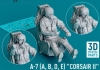 1/48 A-7 (A/ B/ D/ E) Corsair II Pilots (3D printed)