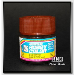 Mr Hobby Aqueous Color H47 Gloss Red Brown 10ml Bottle