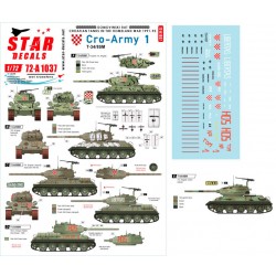 35-C1224 Red Army OT Flame Tanks. T-34 flame thrower version. Mixed turret  types.