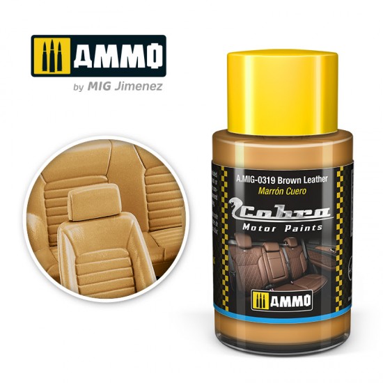 Cobra Motor Acrylic Paint - Brown Leather (30ml) for Tapestry