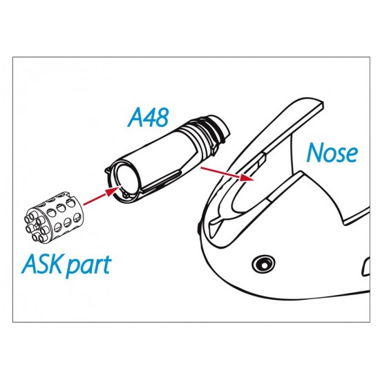 1/48 A-10C Rotary Gun Flash Suppressor for Academy kits