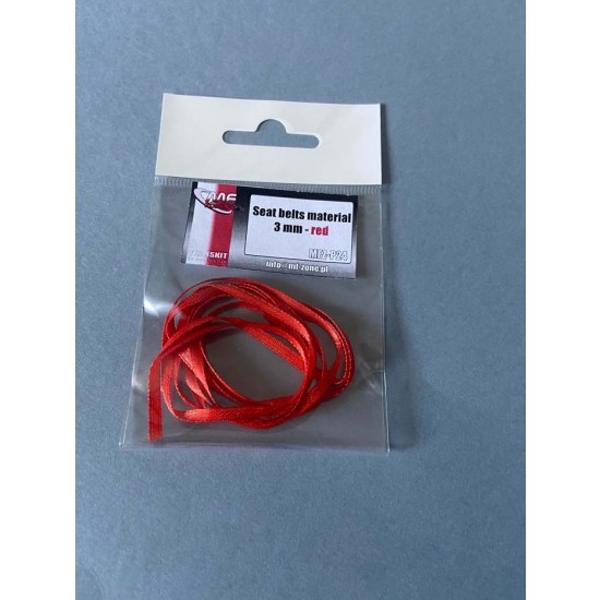 Red Seatbelt material width 3mm