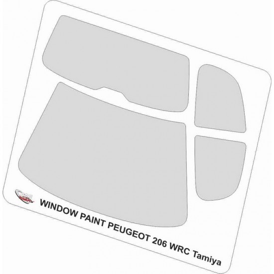 1/24 Peugeot 206 WRC Tamiya Window Masking for Tamiya kits