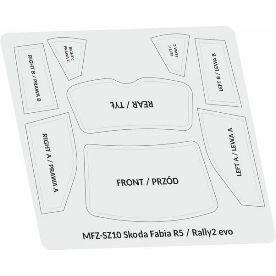 1/24 Skoda Fabia R5 / Rally 2 evo Window Masking