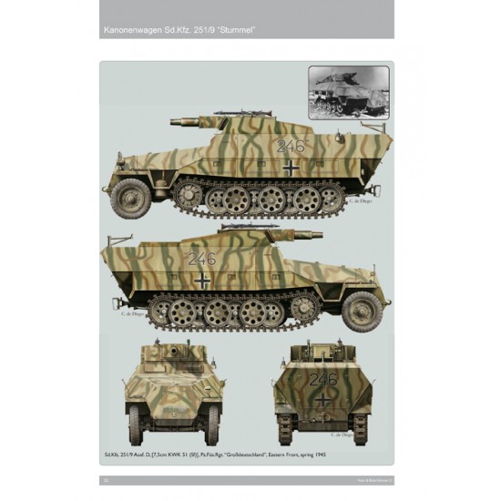 Nuts & Bolts Vol.21 - SdKfz.251/9 Kanonenwagen Stummel (100 pages, photos & drawing)