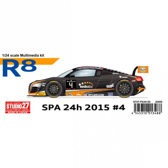 1/24 Audi R8 Gulf #4 Spa 24hrs 2015 [Multi Material Kit]