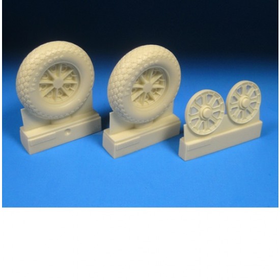 1/24 Grumman F6F Hellcat Cross Tread Wheels for Airfix kits