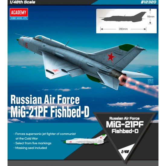 1/48 Russian Air Force MiG-21PF Fishbed-D Mikoyan-Gurevich