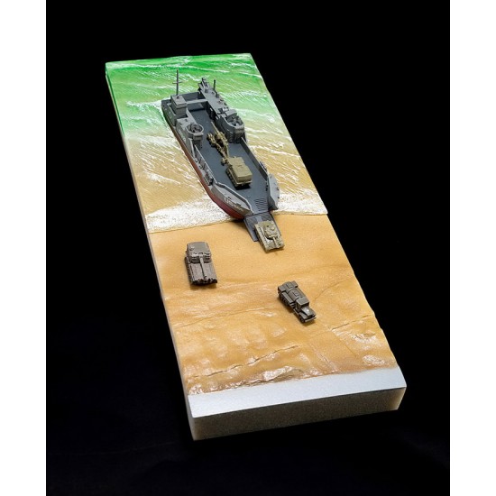 1/350 U.S Navy Lct Mk.6 Wave/Landing Base (Size :23.5cm x 8cm x 1.5cm)