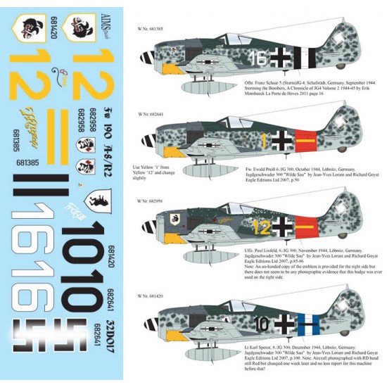 1/32 Focke-Wulf Fw 190 A-8/R2 Sturmbock Decals