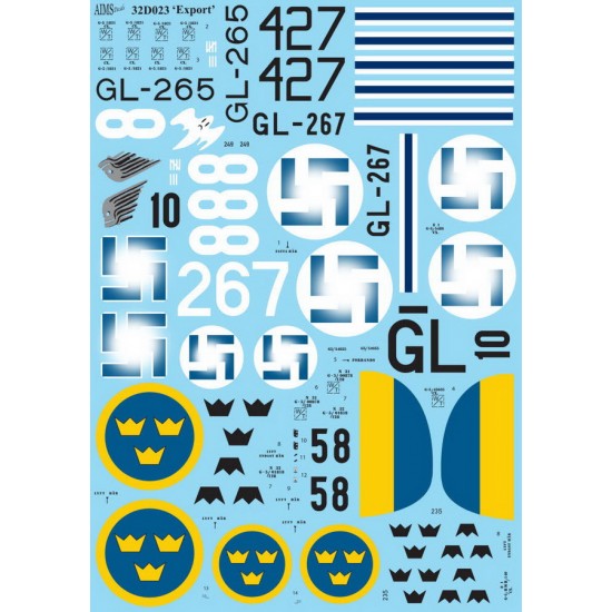 1/32 Gloster Gladiator Export Decals