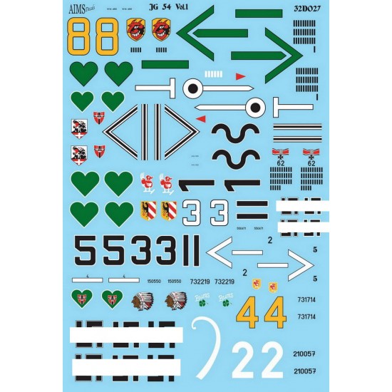 Decals for 1/32 Jagdgeschwader 54 Vol. 1