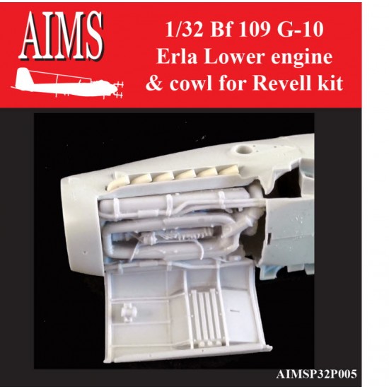 1/32 Messerschmitt Bf-109G-10 Lower Engine Plug & Cowl for Revell kits