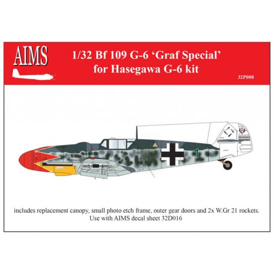 1/32 Messerschmitt Bf-109G-6 Graf Special Detail set for Hasegawa kits