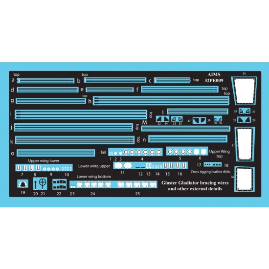 1/32 Gloster Gladiator Bracing Wires w/other External Details