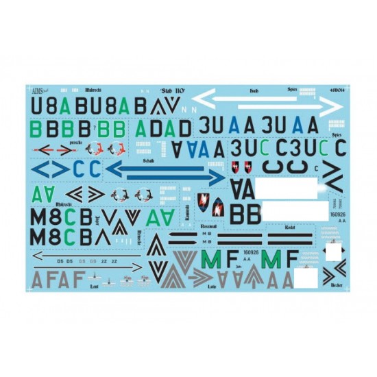 1/48 Stab Messerschmitt Bf-110s Decals