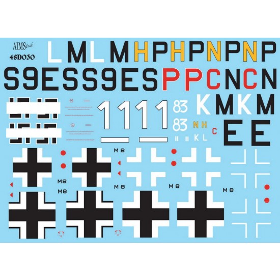 Decals for 1/48 Messerschmitt Bf 110 G-2/R1