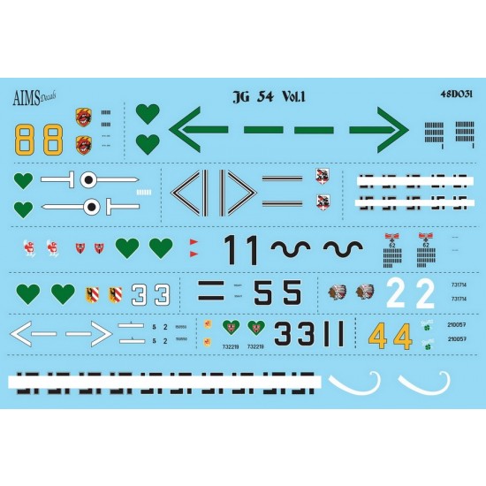 Decals for 1/48 Jagdgeschwader JG 54 Vol. 1