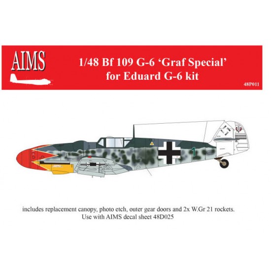 1/48 Messerschmitt Bf-109G-6 "Graf Special" Detail Set for Eduard kits