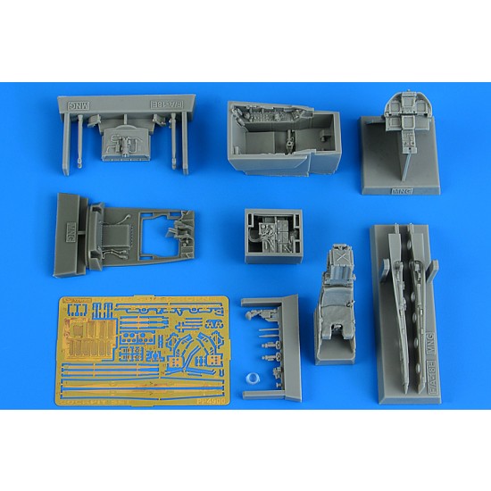 1/48 McDonnell Douglas F/A-18E Super Hornet Cockpit Set for Meng kits