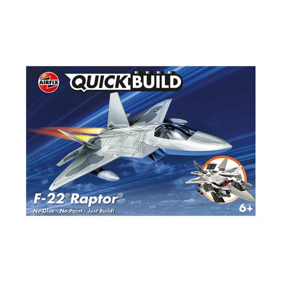 Quickbuild Lockheed Martin Raptor Plastic Brick Construction Toy (Wingspan: 152mm)