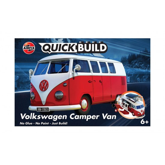 Non-Scale Quickbuild VW Camper Van (red) Plastic Brick Construction Toy