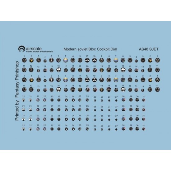 1/48 Early Soviet Jet Instruments Decals