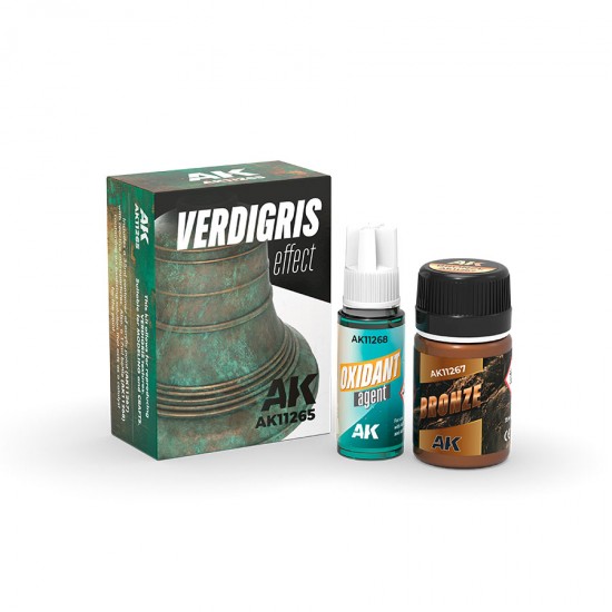 Verdigris Effect Set: Bronze (35ml, acrylic) and Oxidizing Agent (18ml)