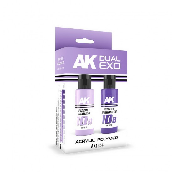 Acrylic Paint Set - Dual Exo #Purple Nebula & Purple Andromeda (2x 60ml) for Gunpla