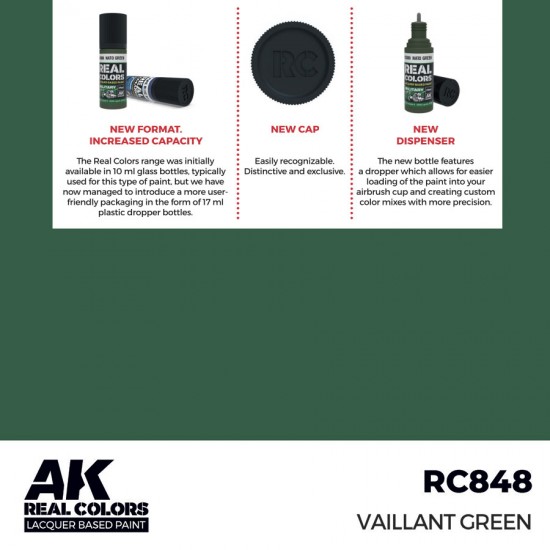 Real Colours Lacquer Based Paint - Civil #Vaillant Green (17ml)