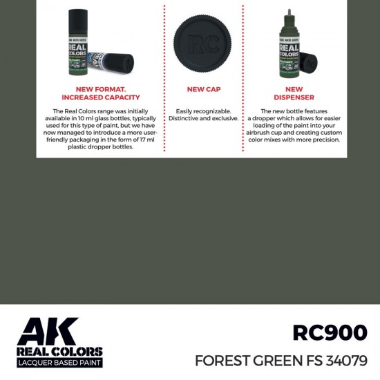 Real Colours Lacquer Based Paint - Military #Forest Green FS 34079 (17ml)