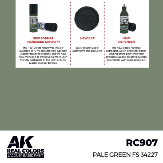 Real Colours Lacquer Based Paint - Military #Pale Green FS 34227 (17ml)