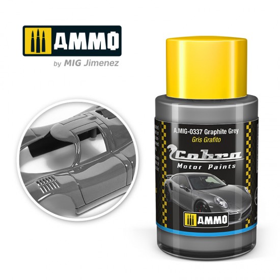 Cobra Motor Acrylic Paint - Graphite Grey (30ml) for OZ Wheel Rims, Porsche 911