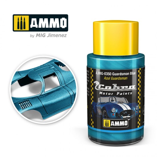 Cobra Motor Acrylic Paint - Guardsman Blue Metallic (30ml) for Shelby Cobra