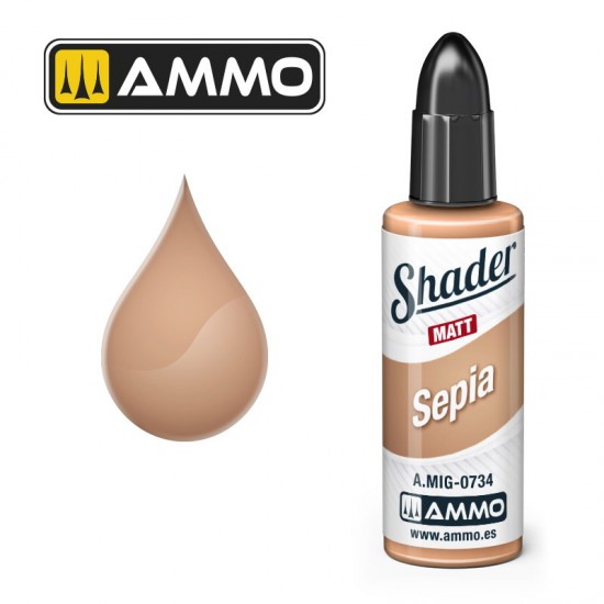 Matt Shader - Acrylic Based Paint #Sepia (10ml jar)