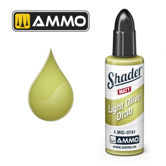 Matt Shader - Acrylic Based Paint #Light Olive Draw (10ml jar)