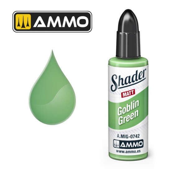 Matt Shader - Acrylic Based Paint #Goblin Green (10ml jar)