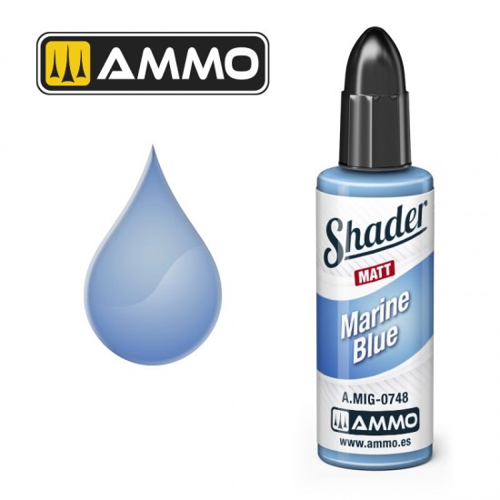 Matt Shader - Acrylic Based Paint #Marine Blue (10ml jar)