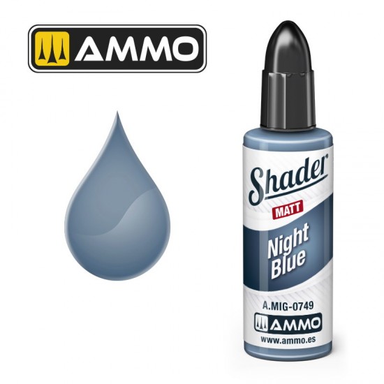 Matt Shader - Acrylic Based Paint #Night Blue (10ml jar)