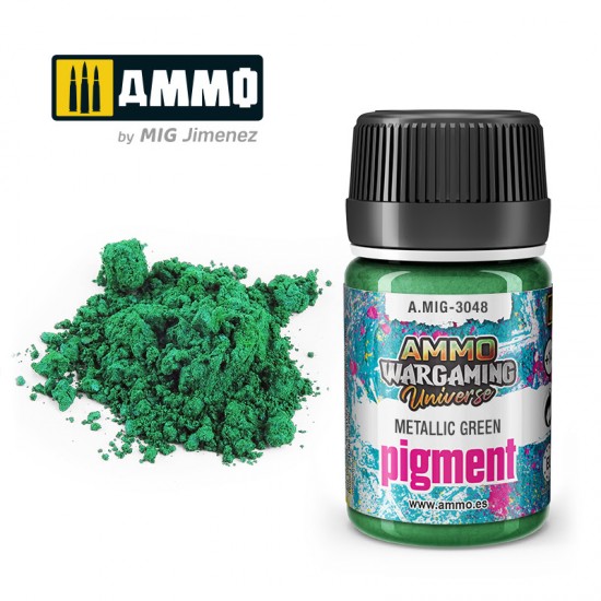 Ammo Wargaming Universe - Green Metallic Effect Pigment (35ml jar)