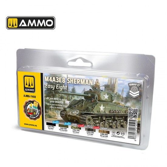 Weathering set - M4A3E8 Sherman Easy Eight (5 jars)