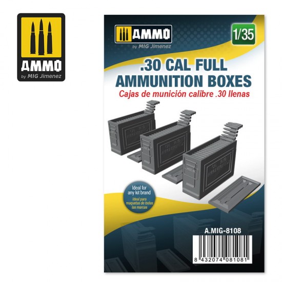 1/35 .30 cal Full Ammunition Boxes