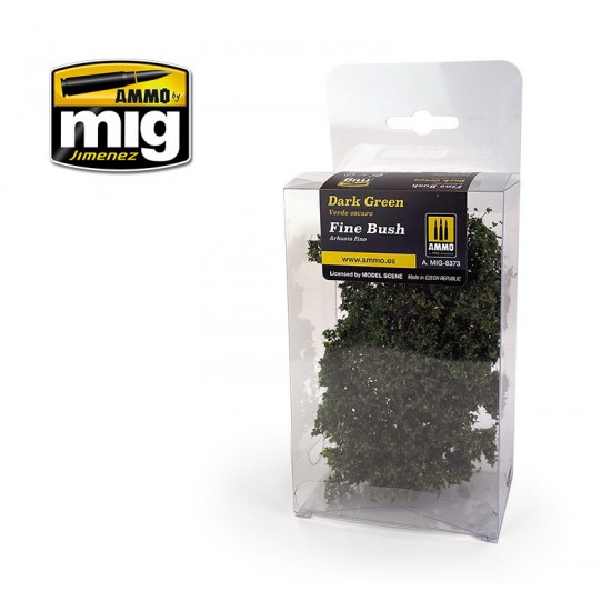 Fine Bush - Dark Green for Small Scenes/Dioramas/Railway Modeling