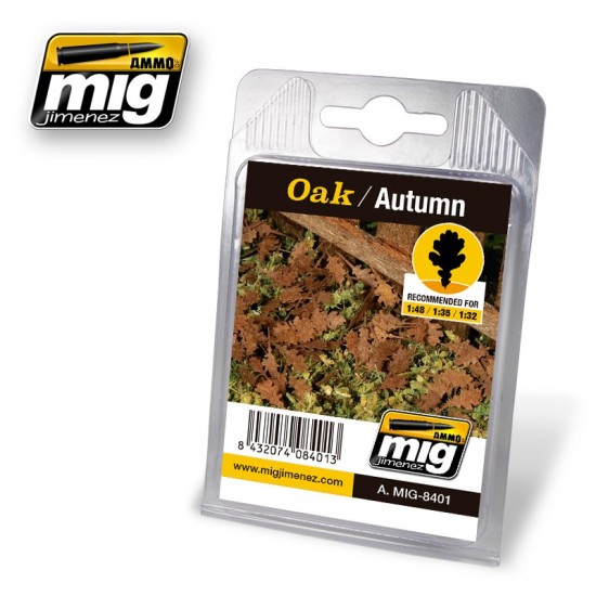 1/32, 1/35, 1/48 Autumn Oak Leaves