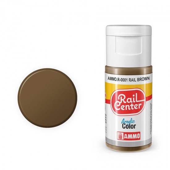 Acrylic Paint for Railway - Rail Center #Rail Brown  (15ml jar)